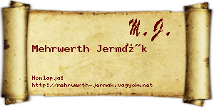 Mehrwerth Jermák névjegykártya
